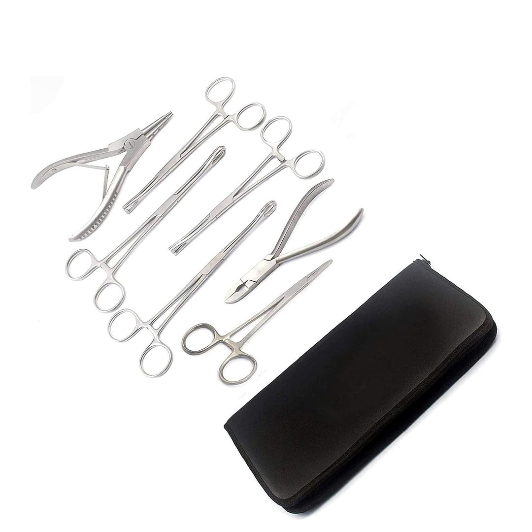 Piercing pliers &amp; clamps set