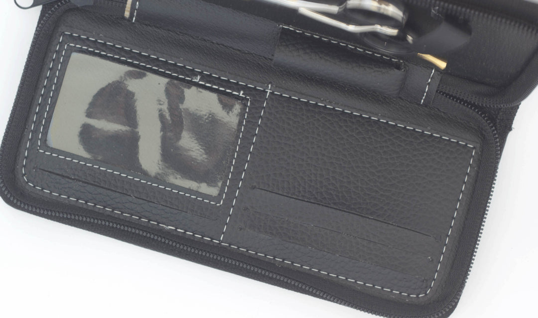 Scissors case made of imitation leather, 2 compartments