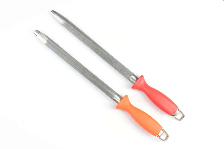 Sharpening steel made of stainless steel flat/wide blade