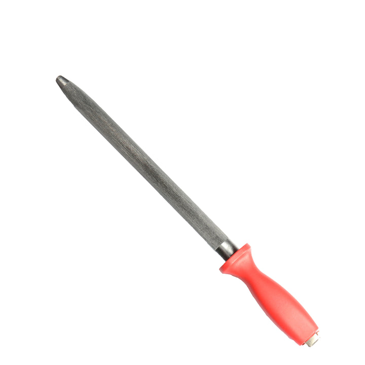 Sharpening steel made of stainless steel flat/wide blade