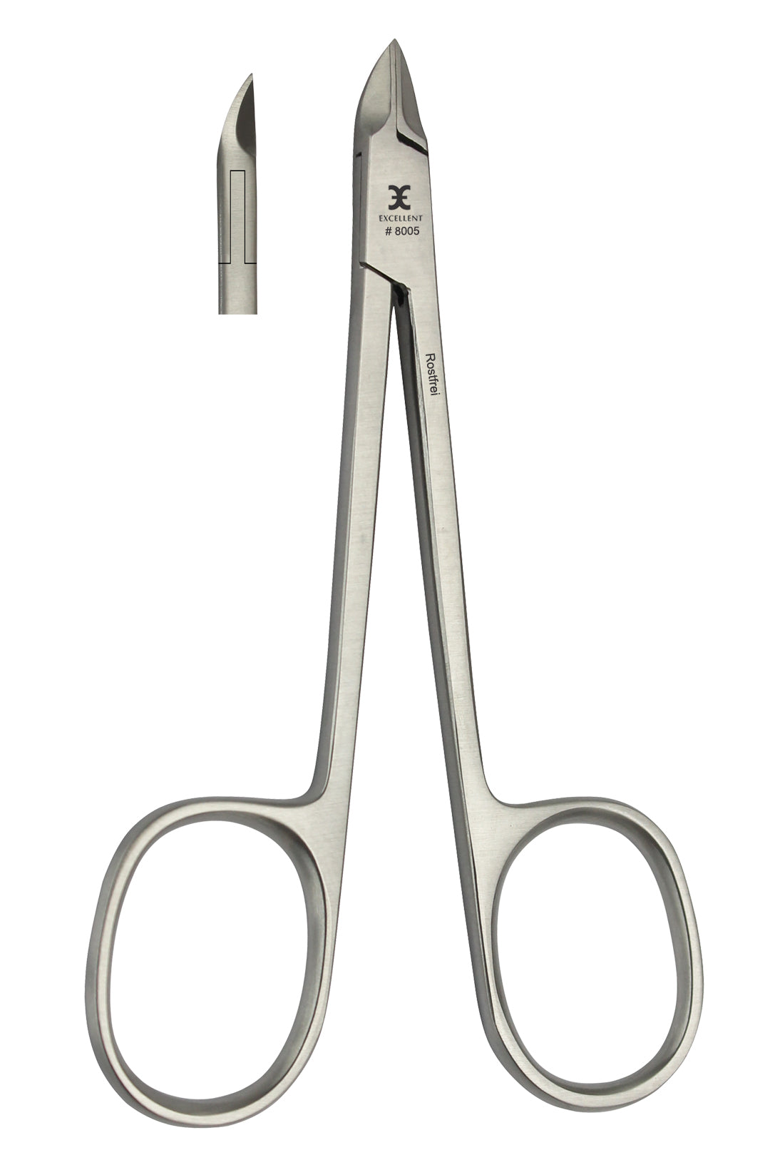 Cuticle nippers 10 cm, straight cutting edge with scissor handle